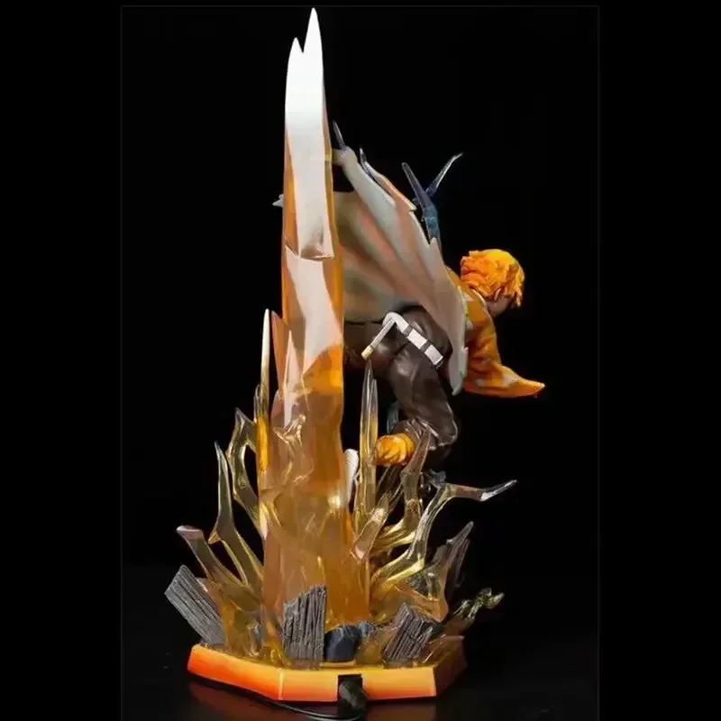 Demon Slayer Agatsuma Zenitsu Action PVC Figure Thunderclap Flash Effetto Anime Kimetsu No Yaiba Modello Desktop Giocattolo Regali