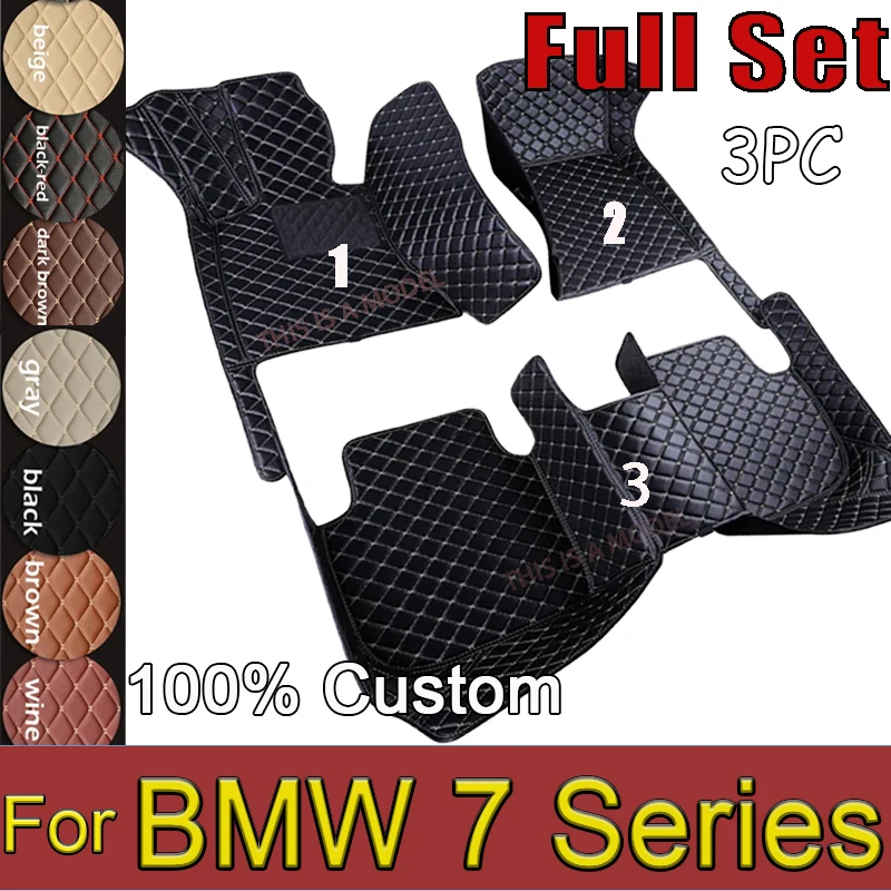 

Car Floor Mats For BMW 7 Series E65 2001~2008 Anti-dirt Leather Mat Carpets Rugs Protective Pad Car Accessories Interior Parts