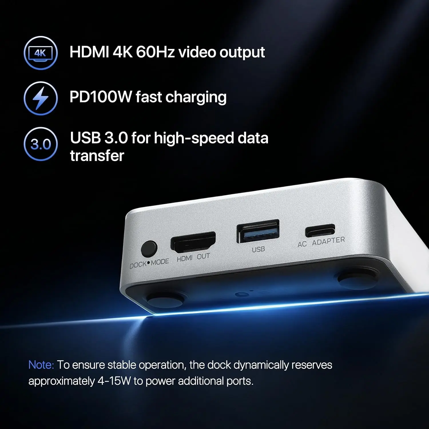 Switch 2 Dock Station, 4K 60Hz HDMI Docking Station with PD 100W Fast Charging, Enhanced Cooling, All-in-One Switch 2 Dock