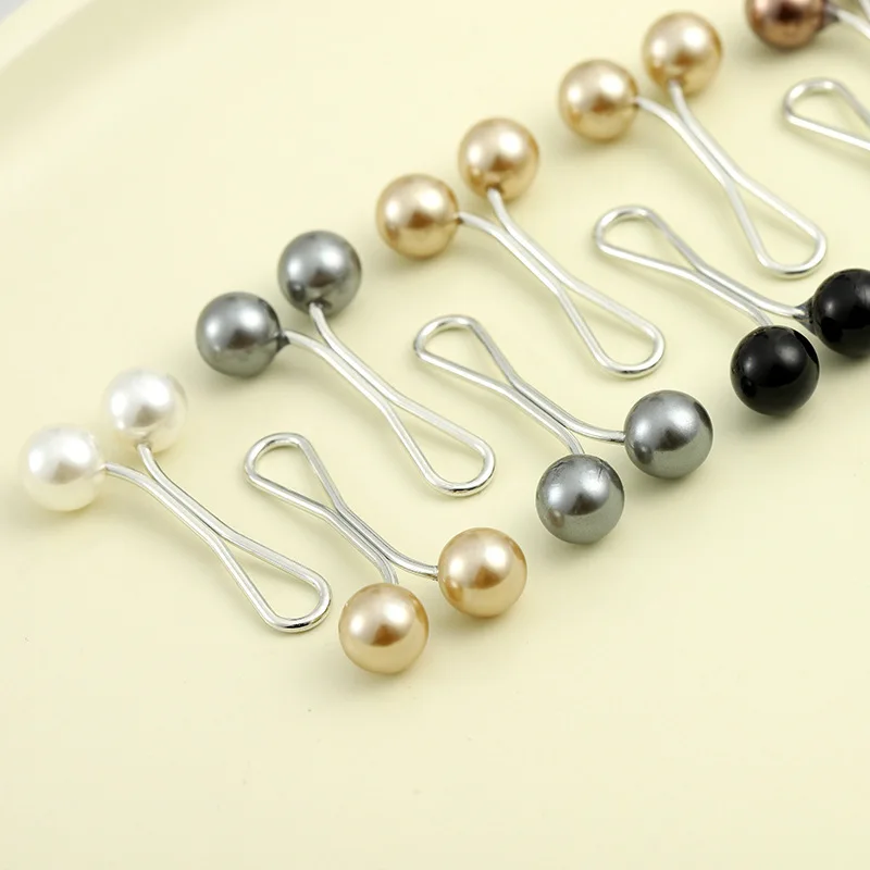 Hot-selling new jewelry elegant simple U-shaped colorful pearl alloy pin anti-exposure buckle spot