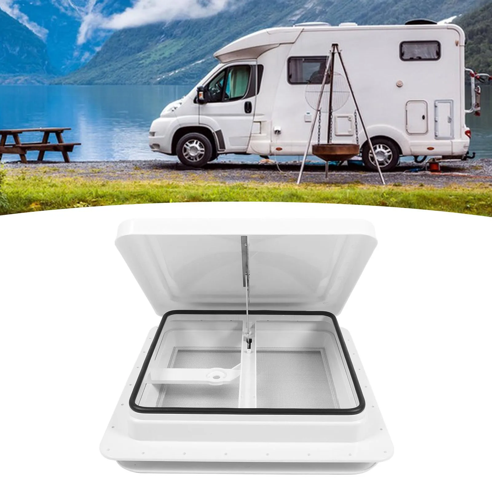 

Motorhome Roof Vent Promote Airflow Trailer Ceiling Vent RV Top Vent Weather Resistant with Stainless Steel Screen for Yachts
