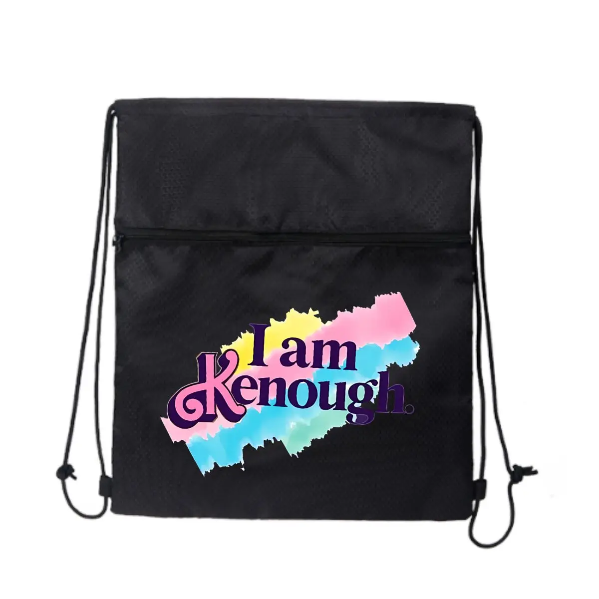 

I Am Enough Script in Colorful Tone Складной рюкзак на шнурке Легкий простой и модный спортивный рюкзак унисекс