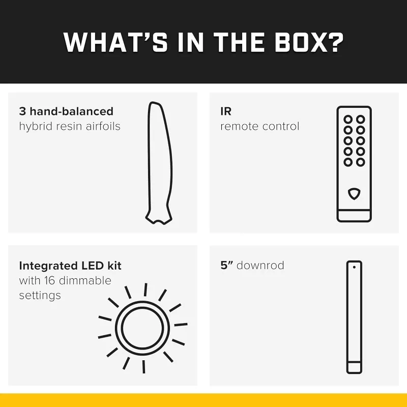 Energy Efficient Cooling for Home, Bedroom, Office, Living Space, and More – 16 Lighting Settings with 7 Speed Settings