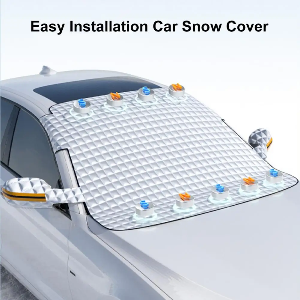 Long-lasting Snow Guard for Car Universal Car Windshield Snow Cover with Magnets Sun-resistant Anti-frost Foldable for Winter