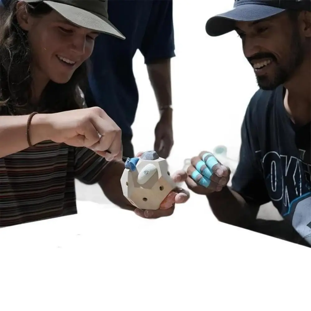 

Textured Surface Boulder Training Blocks Multi-Size Protrusions Wood Material Wood Climbing Holds Handcrafted Design