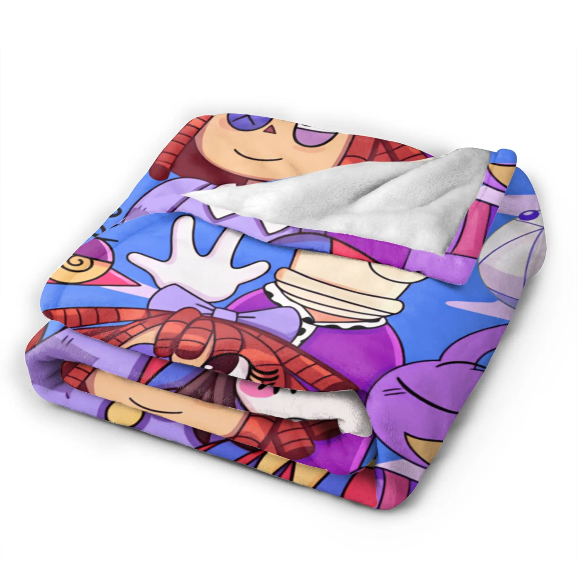 A-Amazing D-Digital C-Circus T-TADC Flannel Blanket Girls  Comfortable Throw Blanket Spring Chair Bedspread Sofa Bed Cover