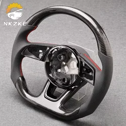 Carbon Fiber Steering Wheel, Suitable For Audi A3 8Y A4 B9 S3 S4 S5 A5 RS3 RS4, Can Be Equipped With Buttons And Shift Paddles