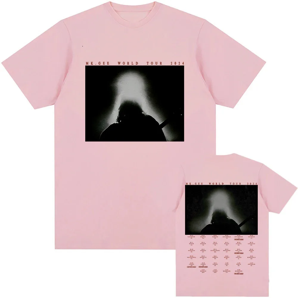 Mk.gee World Tour 2024 Tshirt Album Pronounced McGee Graphic T-shirt Cotton Summer High Quality Tee-shirt Harajuku Pop Music Tee - Image 5