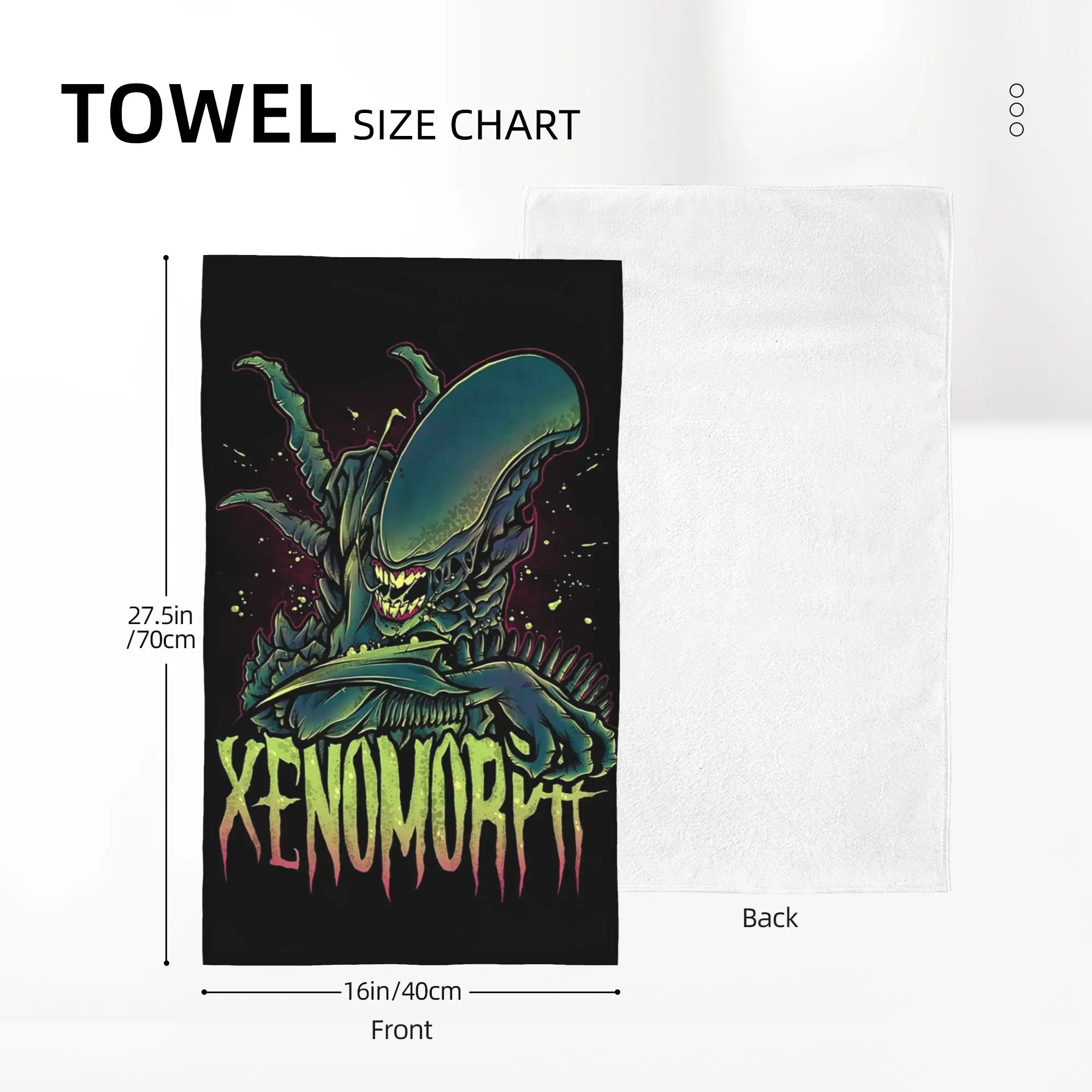 Custom Beware the Xenomorph Soft Face Towel Quick Dry Pool Bath Cotton Towels Breathable