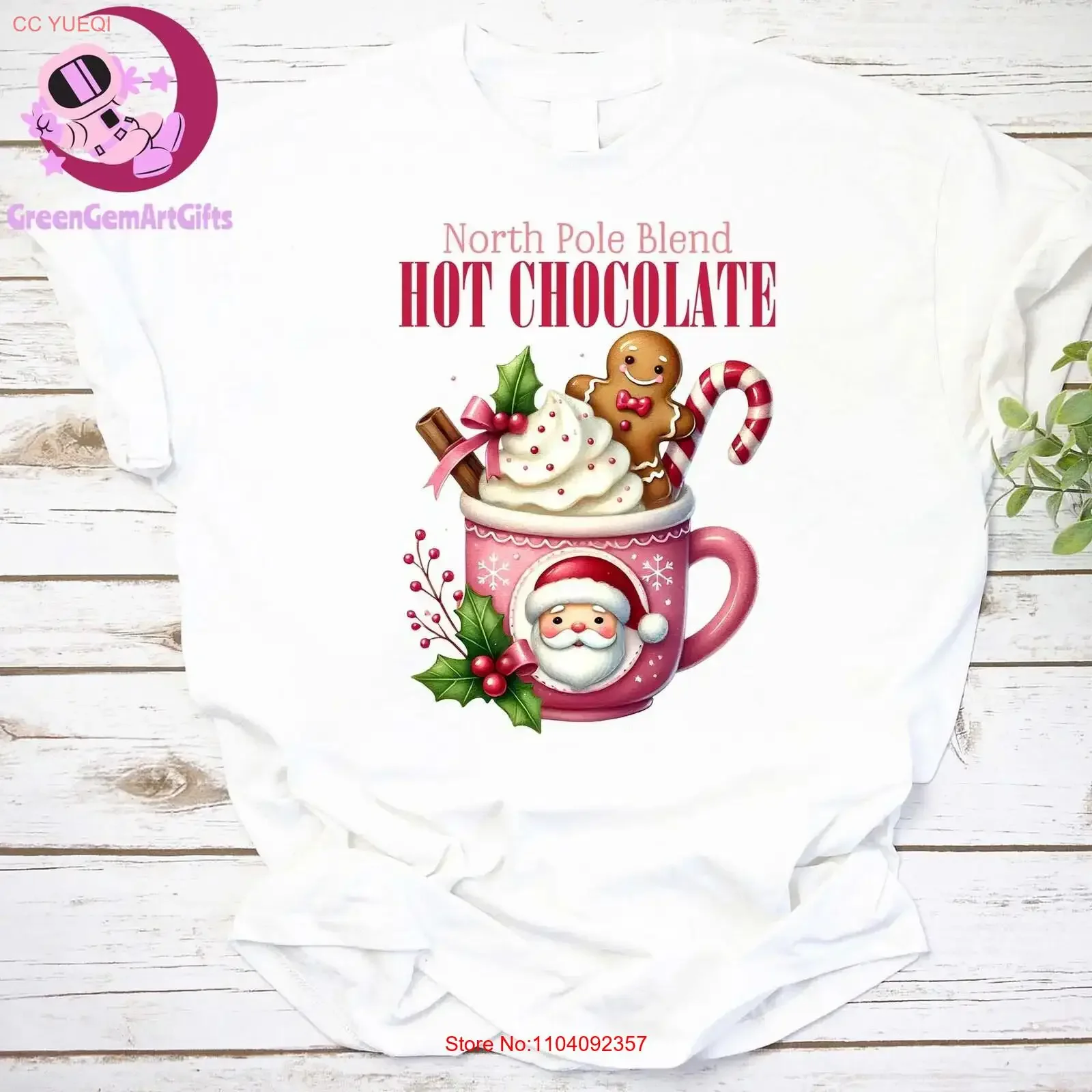 

Горячая шоколадная рождественская футболка North Pole SweaT для праздника, винтажная стильная дизайнерская одежда, уличная одежда, растянутая