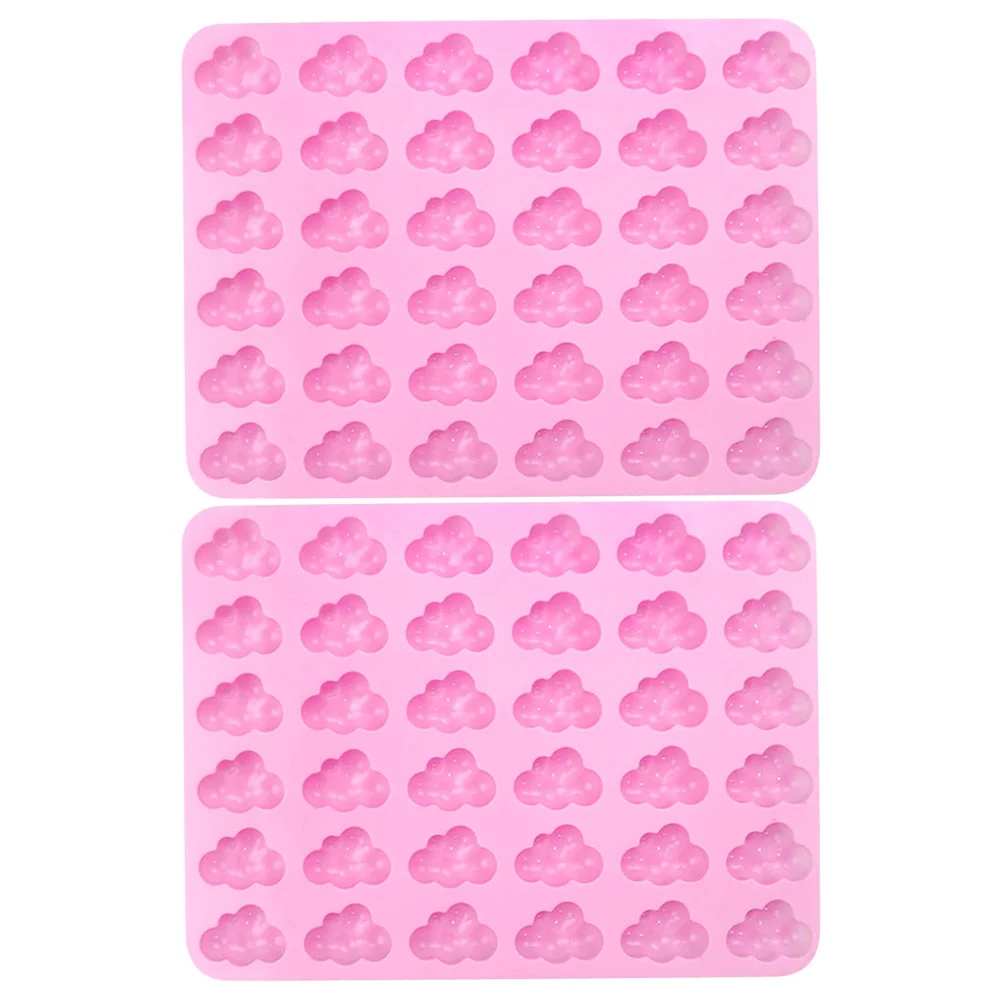 

2 Pcs Silicone Cloud Chocolate Mold Safe Baking Cute Candy Molds Lovely Non-stick Making Food Grade Material For Cookie