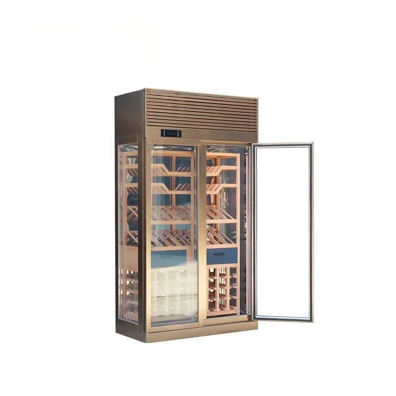 Commercial Stainless Steel Wine Cooler Refrigerator for Restaurant Bar Hotel with Custom Temperature Zones