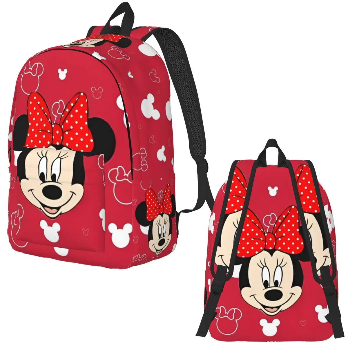 Disney mickey mouse minnie mochila para o jardim de infância escola primária estudante sacos de livro menino menina crianças mochila com bolso