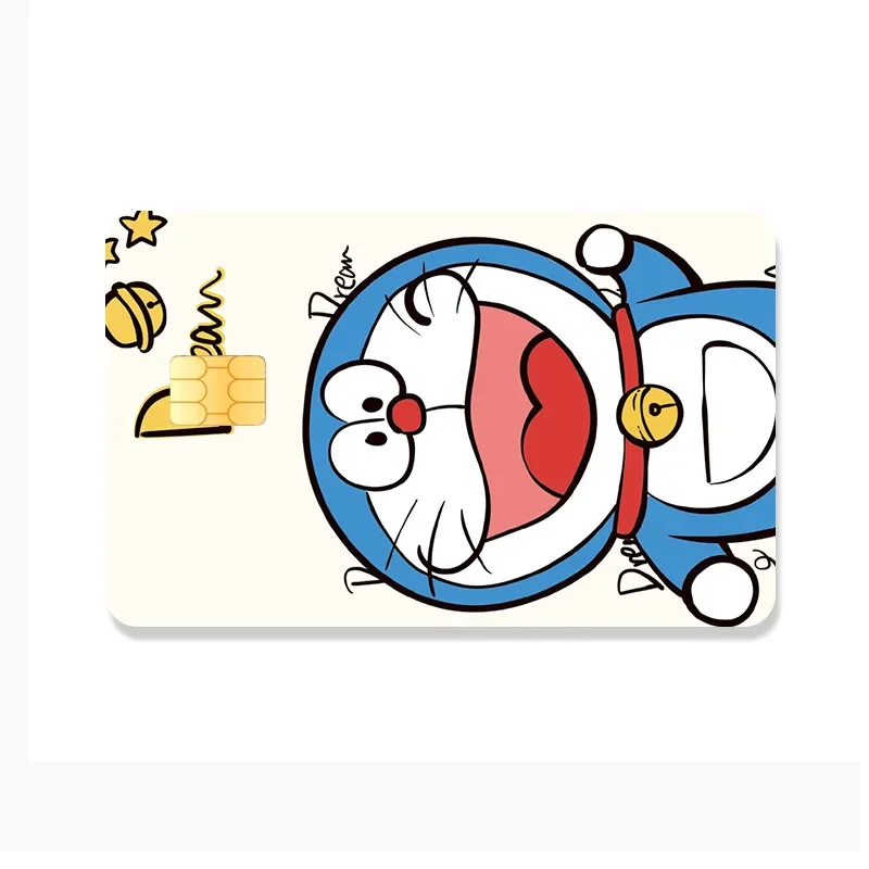 Doraemon Anime Credit Card Debit Card Sticker DIY Cartoon Melody Waterproof Poker Sticker Film Tape Skin Small Stacks