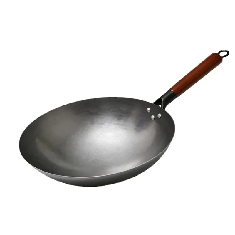 

High Quality Iron Wok Traditional Handmade Iron Wok Non-stick Pan Non-Coating Gas Cooker Cookware Uncoated Health Iron Pan