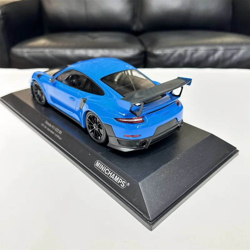 Minichamps Diecast Porsche-Legierungsmodellautos im Maßstab 1:18, Porsche 911GT2RS 2018 991.2, Spielfahrzeuge, Spielzeug für Jungen, Geschenk, Originalverpackung