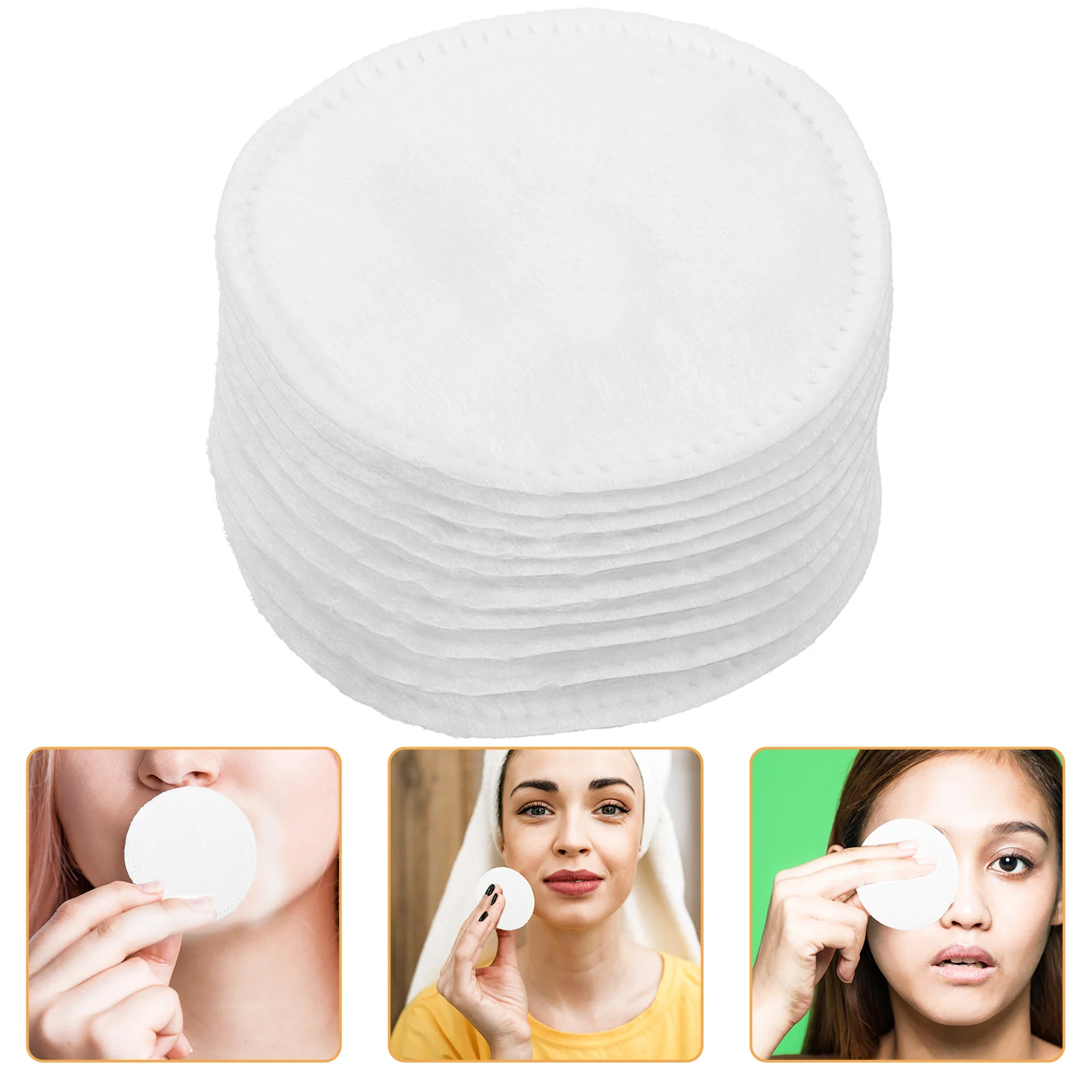 200pcs Disposable Cotton Wool Pads Oval Cleaning Wipes Skincare Accessories Makeup Pocket Facial Cleansing Makeup Removal Tool