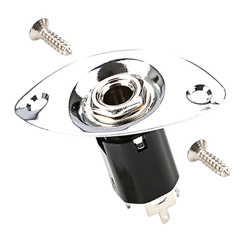 

Silver Tail Pin Jack for Electric Guitar Bass 51 Durable AntiWear Signal Loss Prevention High Speed Transfer Smooth Inside