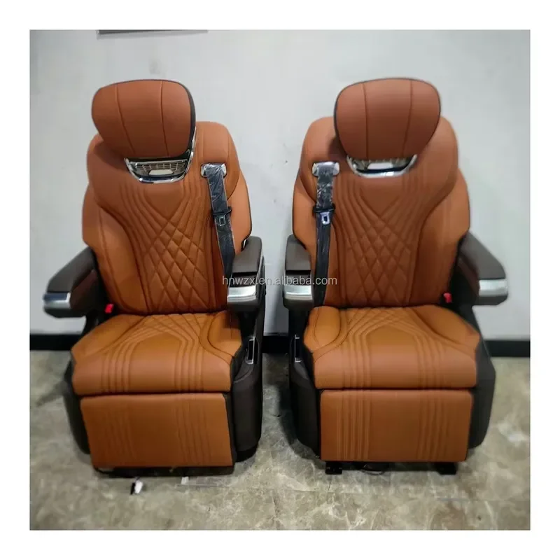 For Alphard Hiace Leather Seats with Massage & Reclining Feature Compatible with Mercedes V Class & Sienna Modified Car