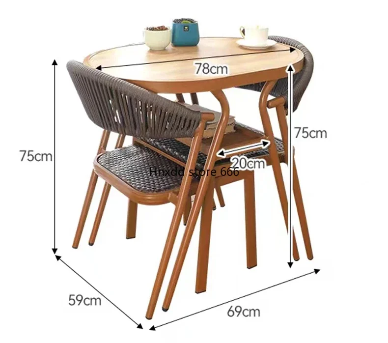 Casual tea table and chair combination Internet celebrity one table and two chairs Outdoor balcony table and chairs