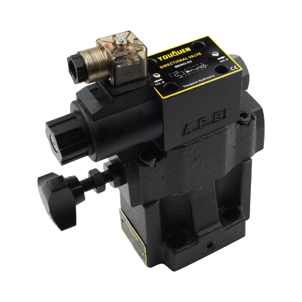SBSG-03 Pilot Operated Solenoid Relief Valve 25Mpa 100L/min  Safety Relief Valves Pressure Control Valve