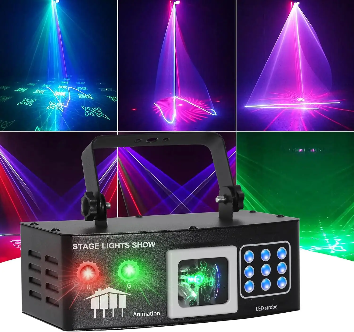 

Pro 4 in 1 DMX Stage Lights Disco Laser Dj Party Lights Club Light RGBW UV Beam Effect for Parties Birthday Bar Live Show