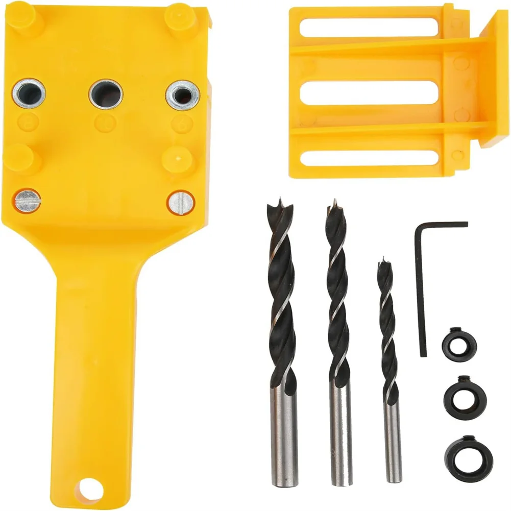 Carpintaria Punch Hole Locator Set, Alta Precisão Ajustável, Perfuração De Madeira, Straight Hole Doweling Tool, Fits para 6mm, 8mm, 8Pcs