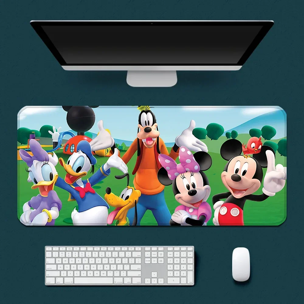 만화 PadCute 애니메이션 미키 미니 키즈 Pu 가죽 마우스 패드 HD 인쇄 컴퓨터 게이머 미끄럼 방지 마우스 패드 대형 키보드