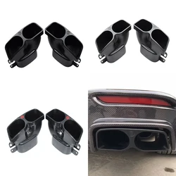 Atualizado Babos Water Transfer Printing Exhaust Pipe, padrão de fibra de carbono, Mercedes Benz C-E-S-Class W205 W212 W222 W213, 1 par