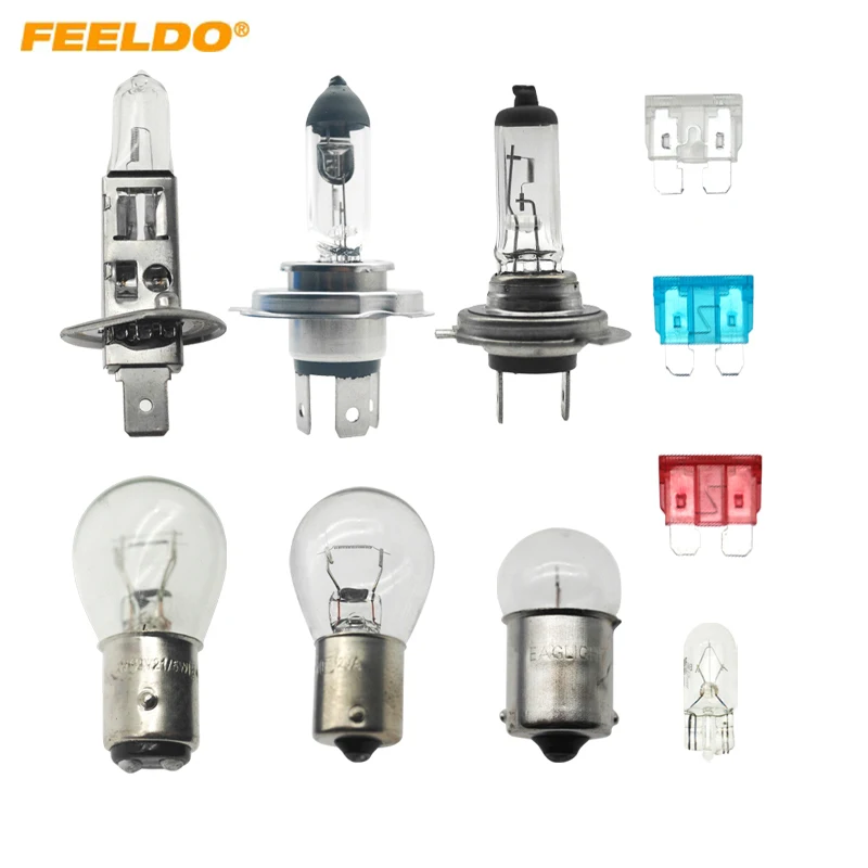 

12V Super Bright Car 10pcs/Set Emergency Kit Halogen Bulb H1/H4/H7/1156/1157/R5W/W5W/ATC Multi-model Lamp Combination Set Access