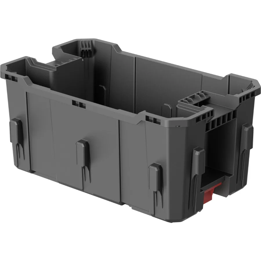 

Складной пластиковый органайзер Hyper Stack Interlocking Storage Crate черного цвета