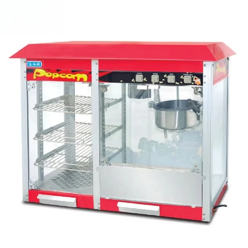 Cinema Big Electric Automatic Popcorn Maker Industrial Commercial Popcorn Machine With Insulated Cabinet