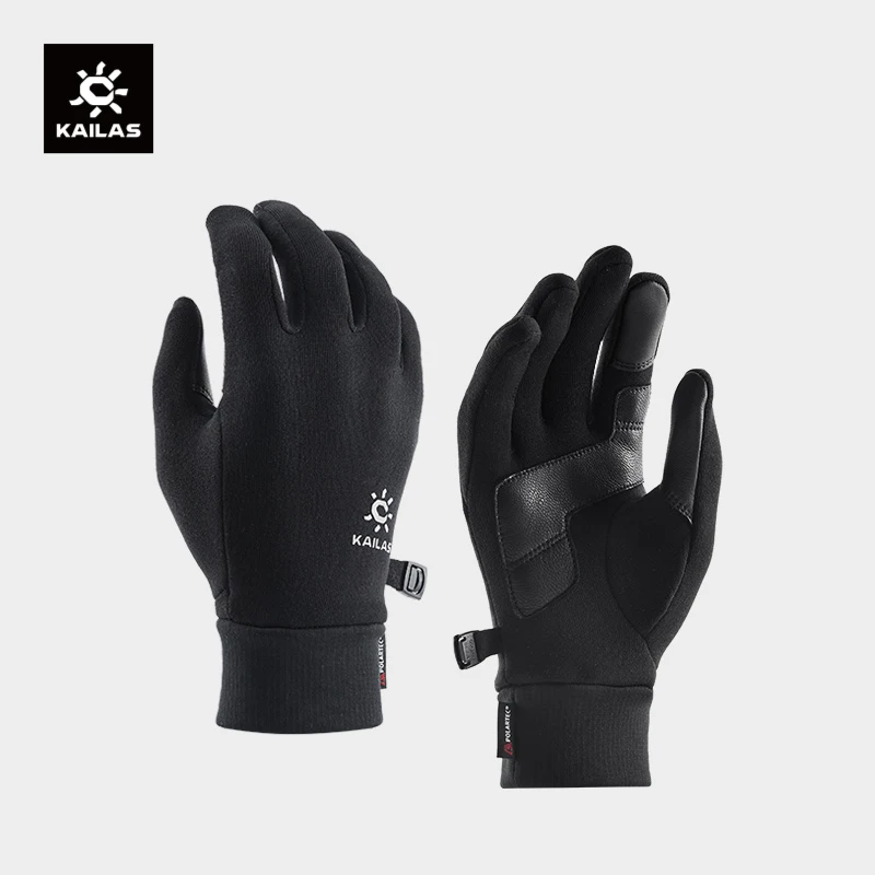 KAILAS 2026 Brand New Women's Polartec Stretch Full Finger Winter Warmth Touch Screen Fleece Gloves For HikingKM2604202