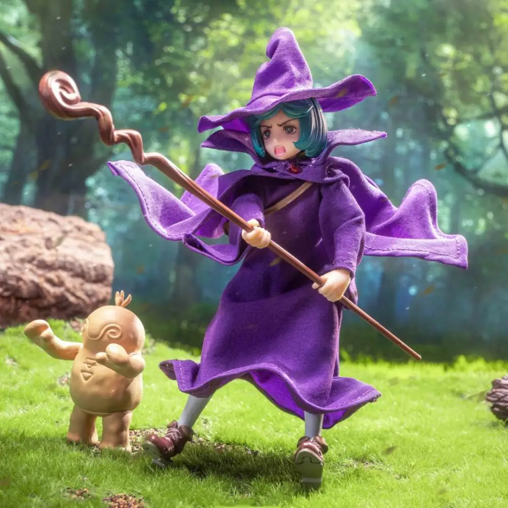 Berserk Anime Shf Schierke Handmade Magic clothing set Built In Iron Wire for Styling Suitable for 1/12 Movable Humanoid Toys