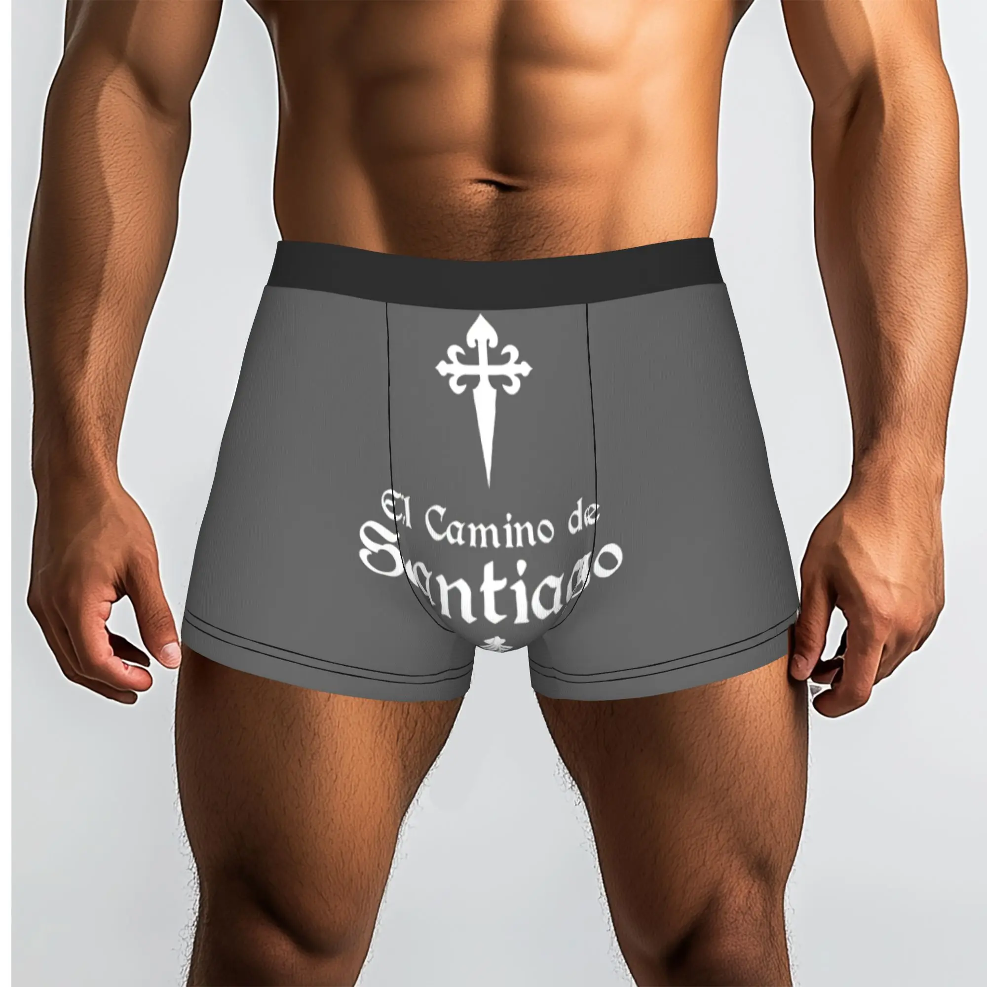 Custom Male Cool Santiago de Compostela Camino Underwear  Boxer Briefs Soft Shorts Panties Underpants