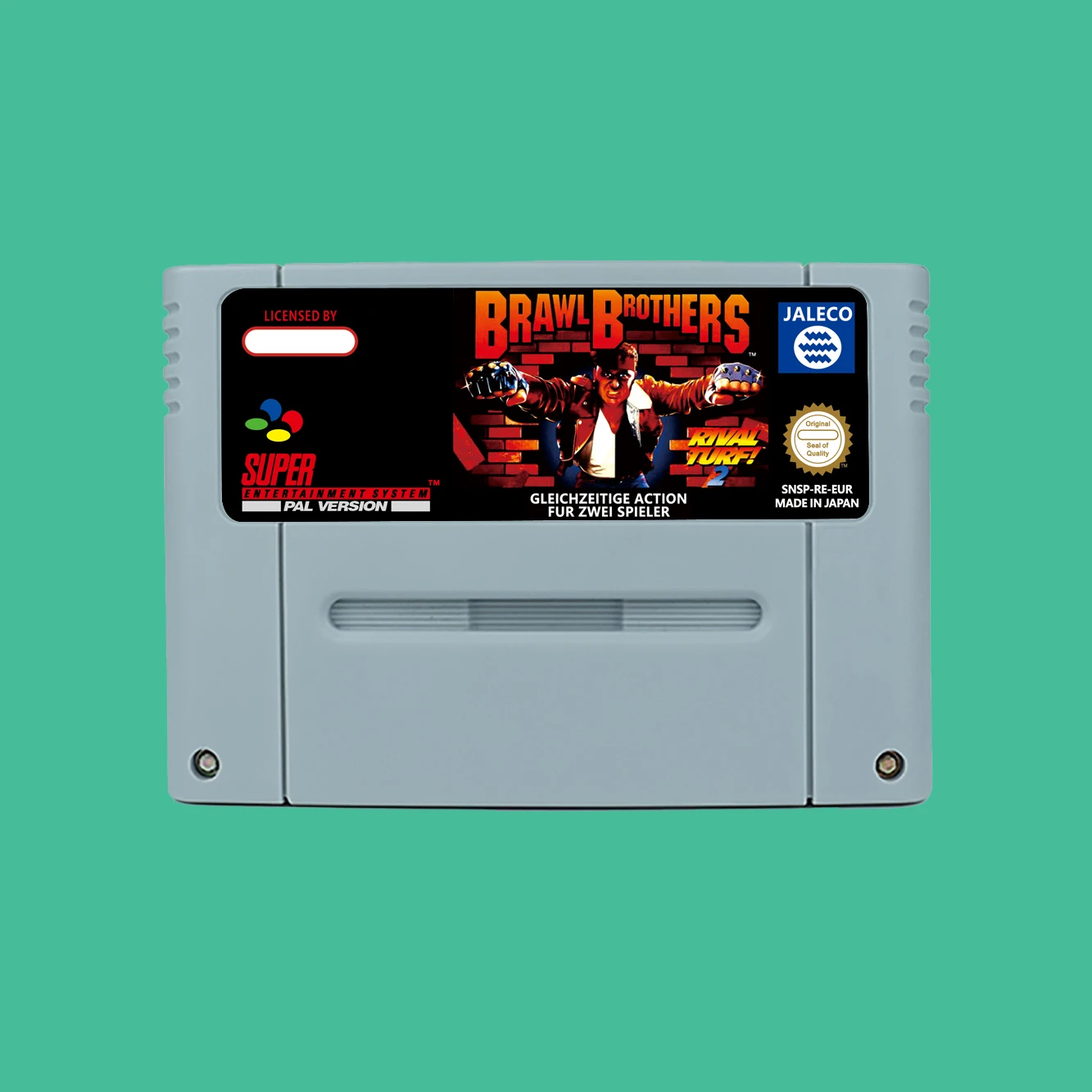 Action Game for Rushing Beat Ran - Fukusei Toshi  - USA or EUR version Cartridge available for SNES  Game Consoles