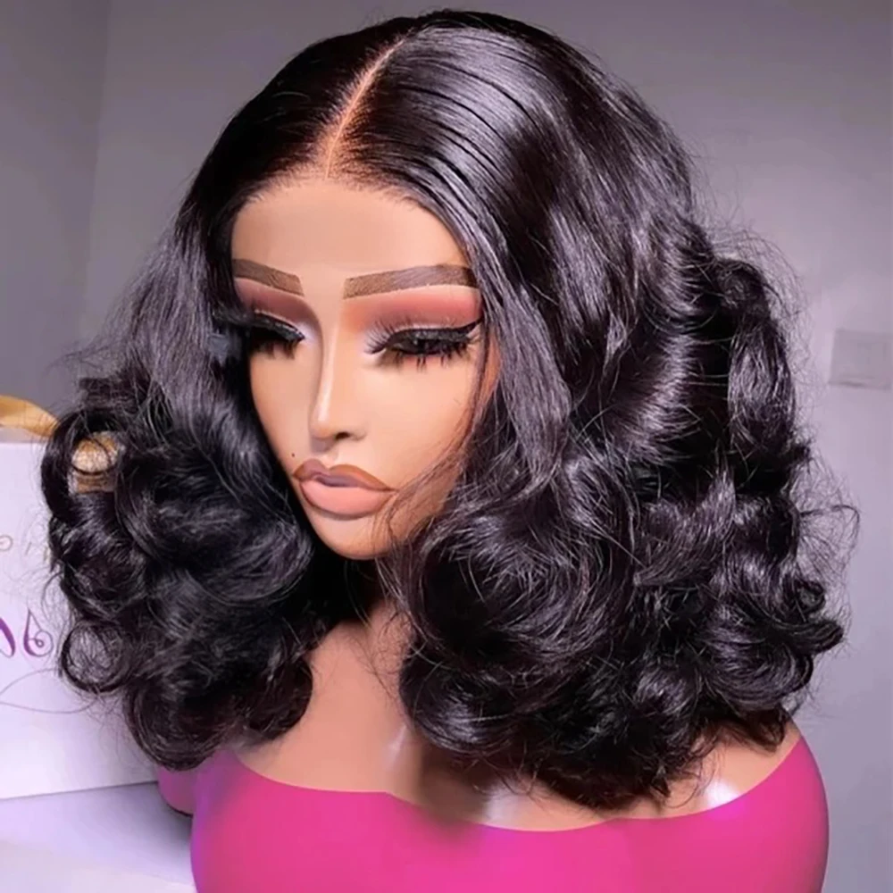 Body Wave Wear And Go Glueless Human Hair Wigs Short Bob Wigs For Women Ready To Go Pre Cut 13x4 Lace Frontal Wig Human Hair