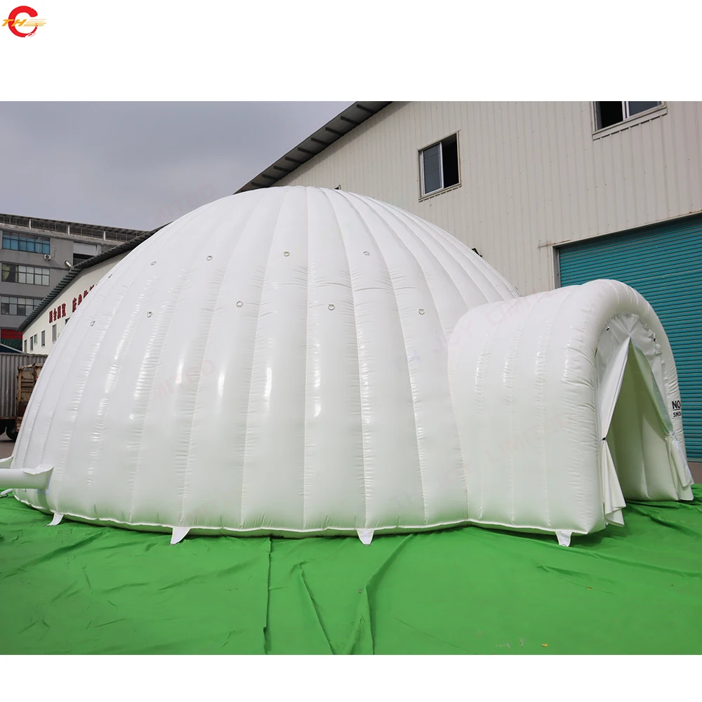 Spedizione gratuita 5m di diametro commerciale gonfiabile tenda a cupola in PVC tende da prato curve in vendita