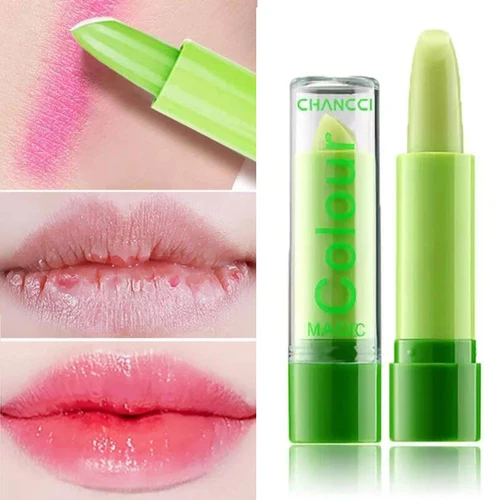 Imagen 2 del producto Bálsamo labial hidratante de Aloe Vera, lápiz labial que cambia de Color con la temperatura, larga duración, resistente al agua, nutritivo, cosméticos de maquillaje coreanos