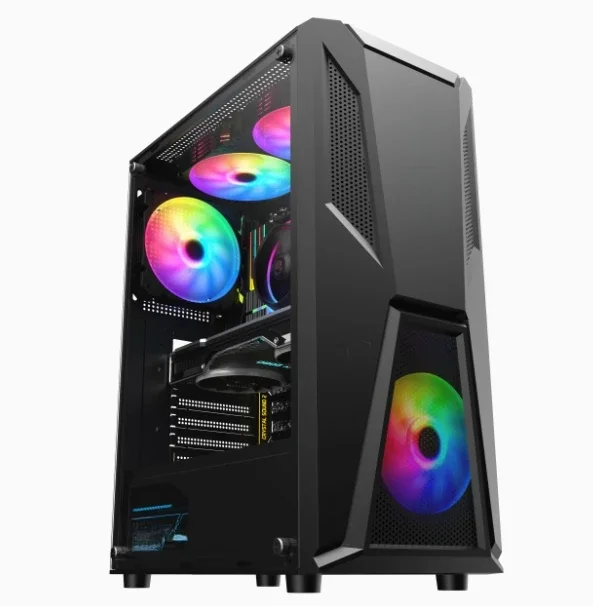 

Рабочий стол корпуса компьютера, полная боковая вентиляция, пыль, водяное охлаждение, задняя линия корпуса