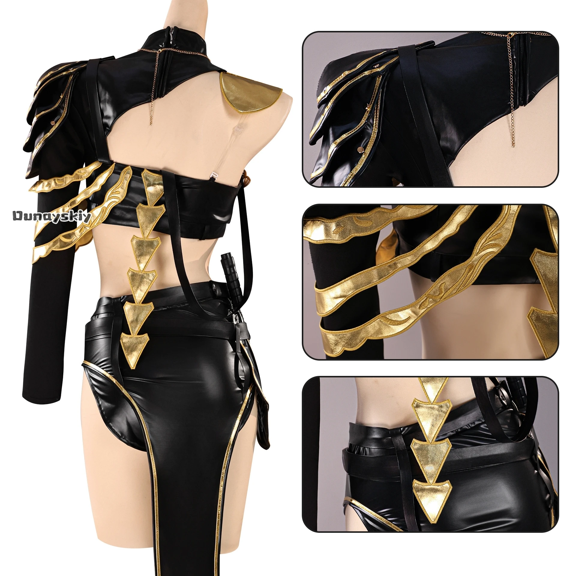 Synex Cosplay Juego Path to Nowhere Disfraz Synex Lencería sexy Conjunto de cuero Disfraz de Navidad de Halloween Mujeres adultas {BankaiMode}