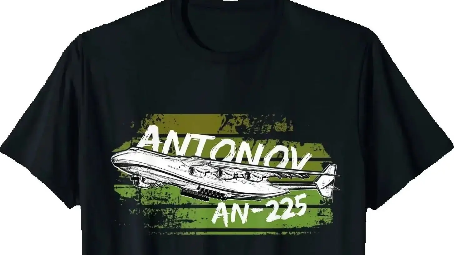 Antonov AN-225 Strategic Transport Aircraft Cargo Plane T-Shirt 100% Cotton O-Neck Short Sleeve Summer Casual Mens T-shirt
