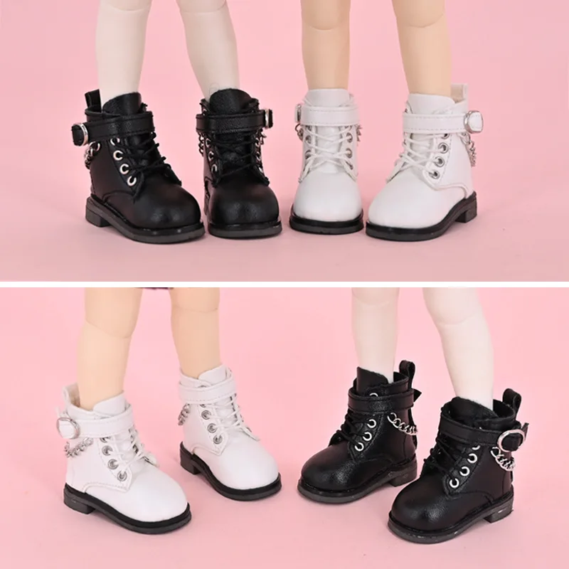 HOUZIWA  BJD Doll Accessories Boots 1/6 BJD Doll Shoes Leather