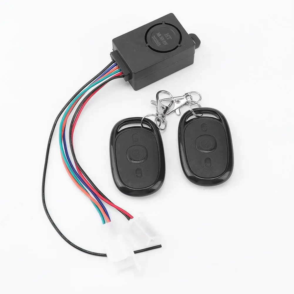 36-72V 125db Anti-theft Alarm System Intelligent Safety Anti-theft Remote Control Alarm Device For Scooter