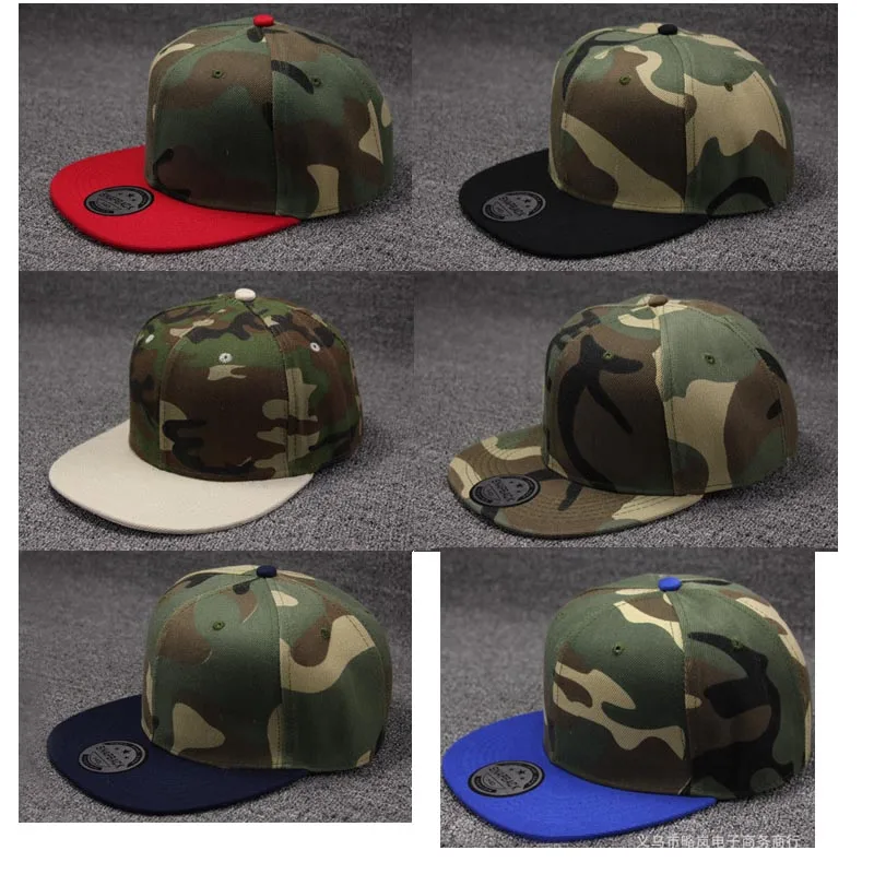 10Pcs visored Hat Custom Camo Baseball Cap Adult Embroidery camouflage Men\'s caps Stitch LOGO Curved Peaked Visor kanye Children