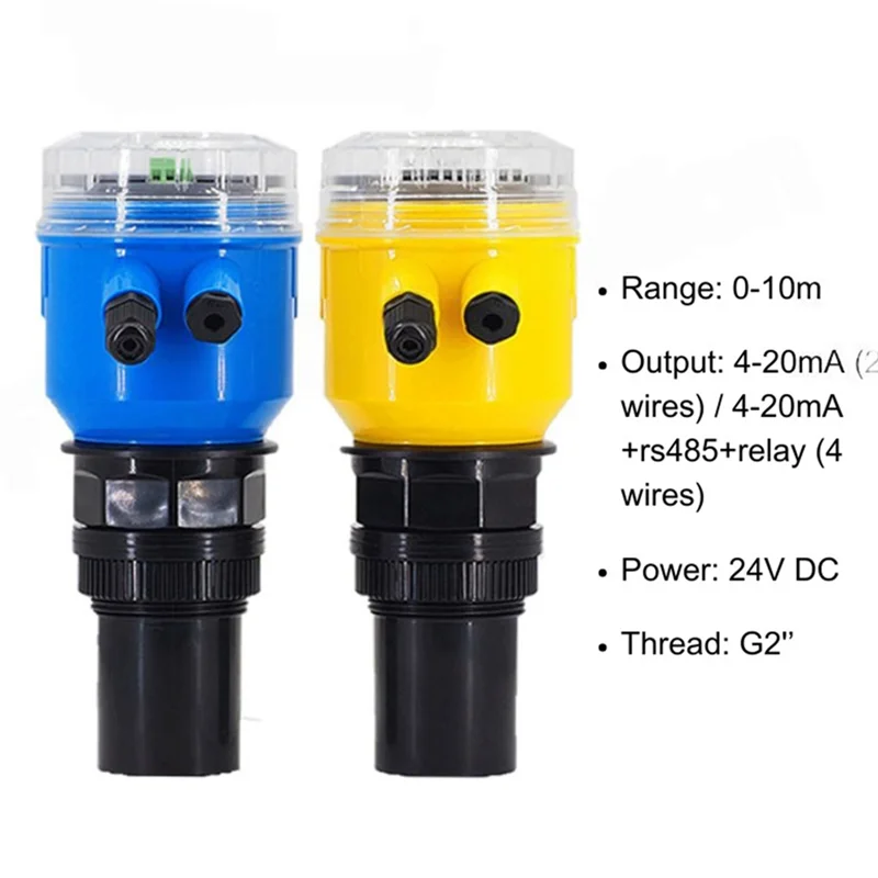 

【Распродажа】Ультразвуковой датчик уровня, передатчик 4-20 мА, встроенный ультразвуковой измеритель уровня воды, оливковое масло, реле Rs485