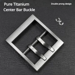 Titanium Belt Buckle Double Prong Center Bar Buckle Inner Width 45mm Japanese-Style Men's Popular Belt Accessories Anti-allergic