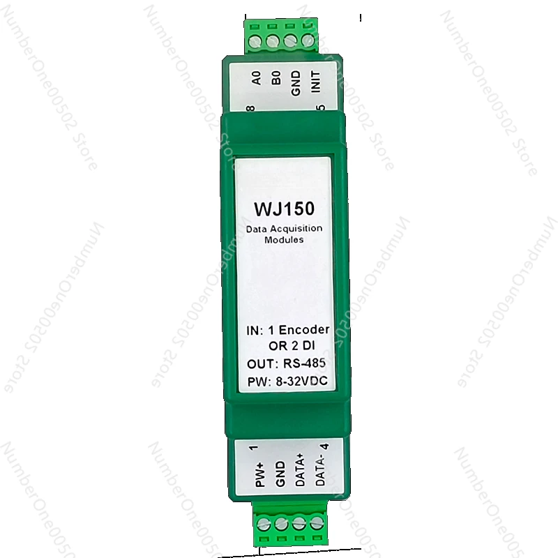 WJ150-485 1 Way Encoder Pulse Signal Counter or 2 Way DI High-speed Counter Modbus RTU Module