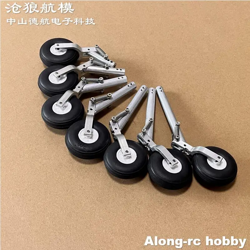 Amortisseur à Double ressort D4 M4, 98mm à 158mm, train d'atterrissage à genoux, roue en PU de 2.0 pouces pour avion RC 3-4kg, pièce de bricolage