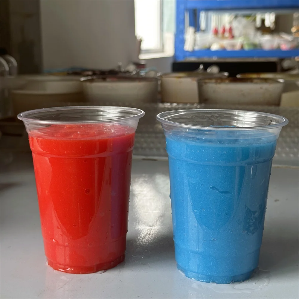 

500ml Summer Smoothie Red Blue Beach Simulation Drink Model Display Photography Plastic Bubble Tea Iced Drink Fun Food Cafe Show